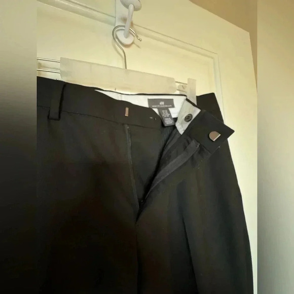 Men's Skinny Fit Black Suit Pants - Picture 7 of 11